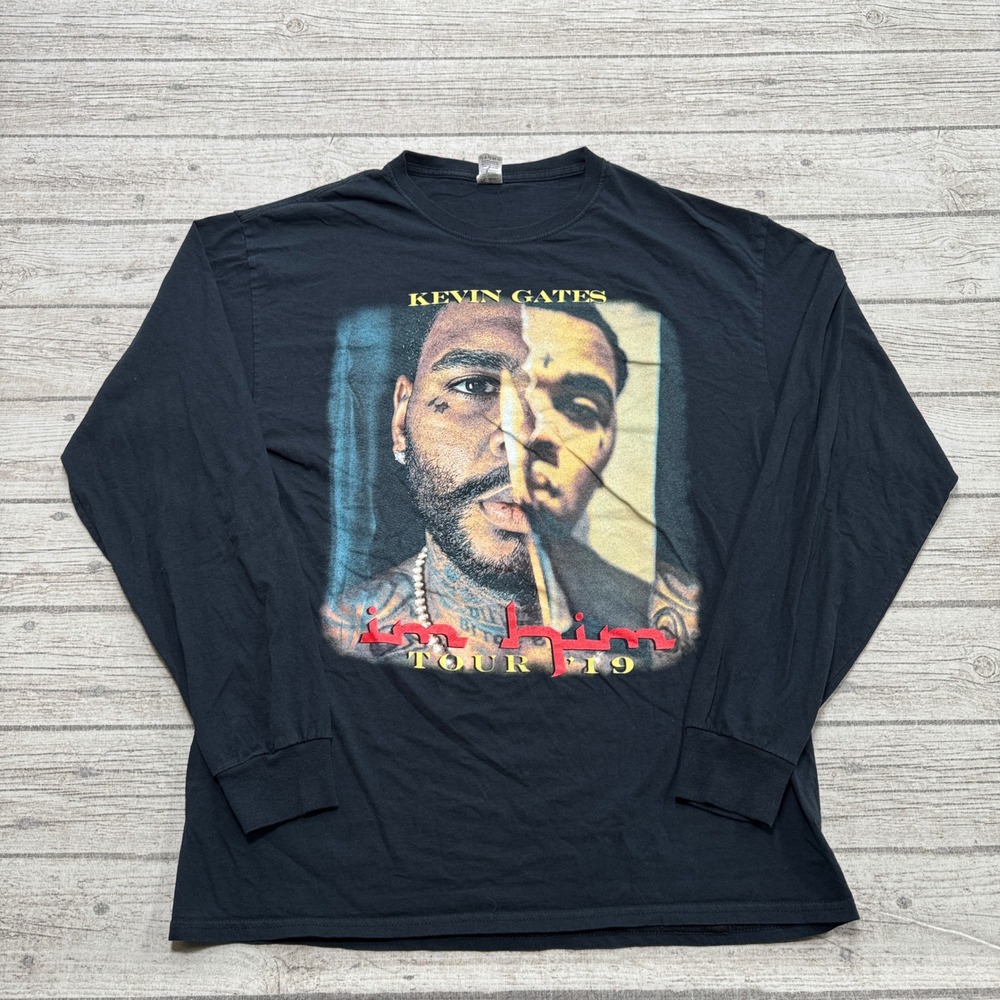 Kevin Gates Tour 2019 Shirt Mens Large Black I'm Him Concert Long Sleeve Hip Hop